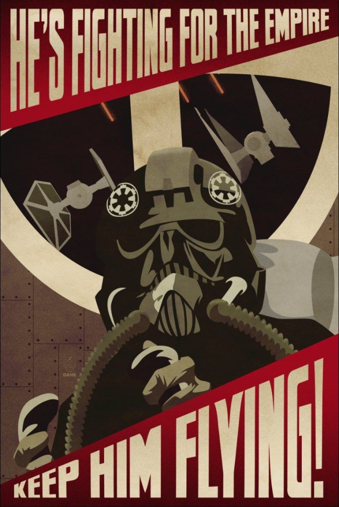 He's fighting for the Empire, keep him flying!
