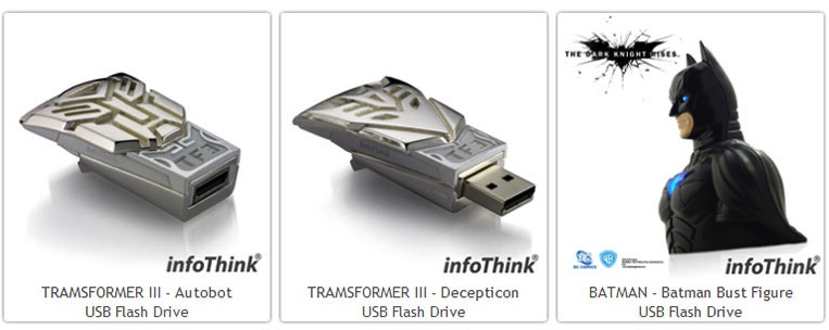 infoThink USB Autobots, Decepticons, and Dark Knight Rises