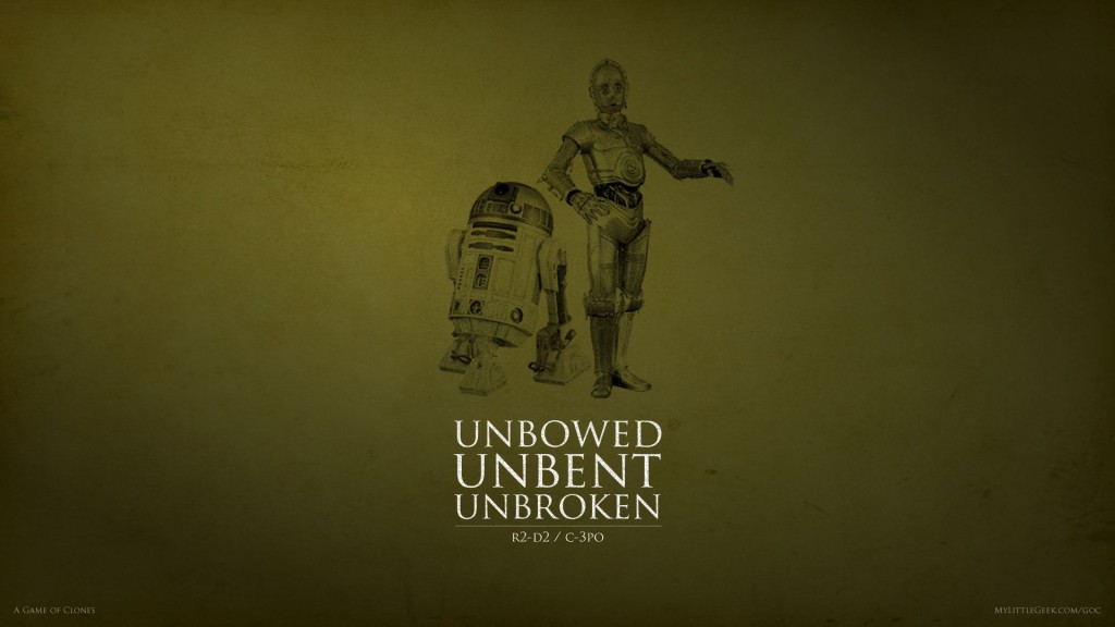 Unbowed Unbent and Unbroken: C3PO and R2-D2