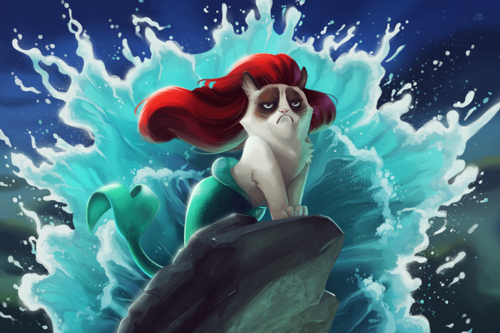 The Little Mermaid Grumpy Cat "Under the No"