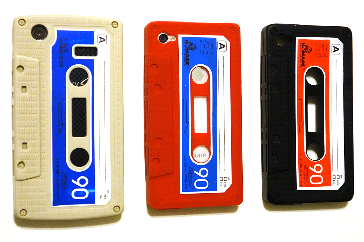 Silicone Cassette Tape Galaxy and iPhone 5 cases